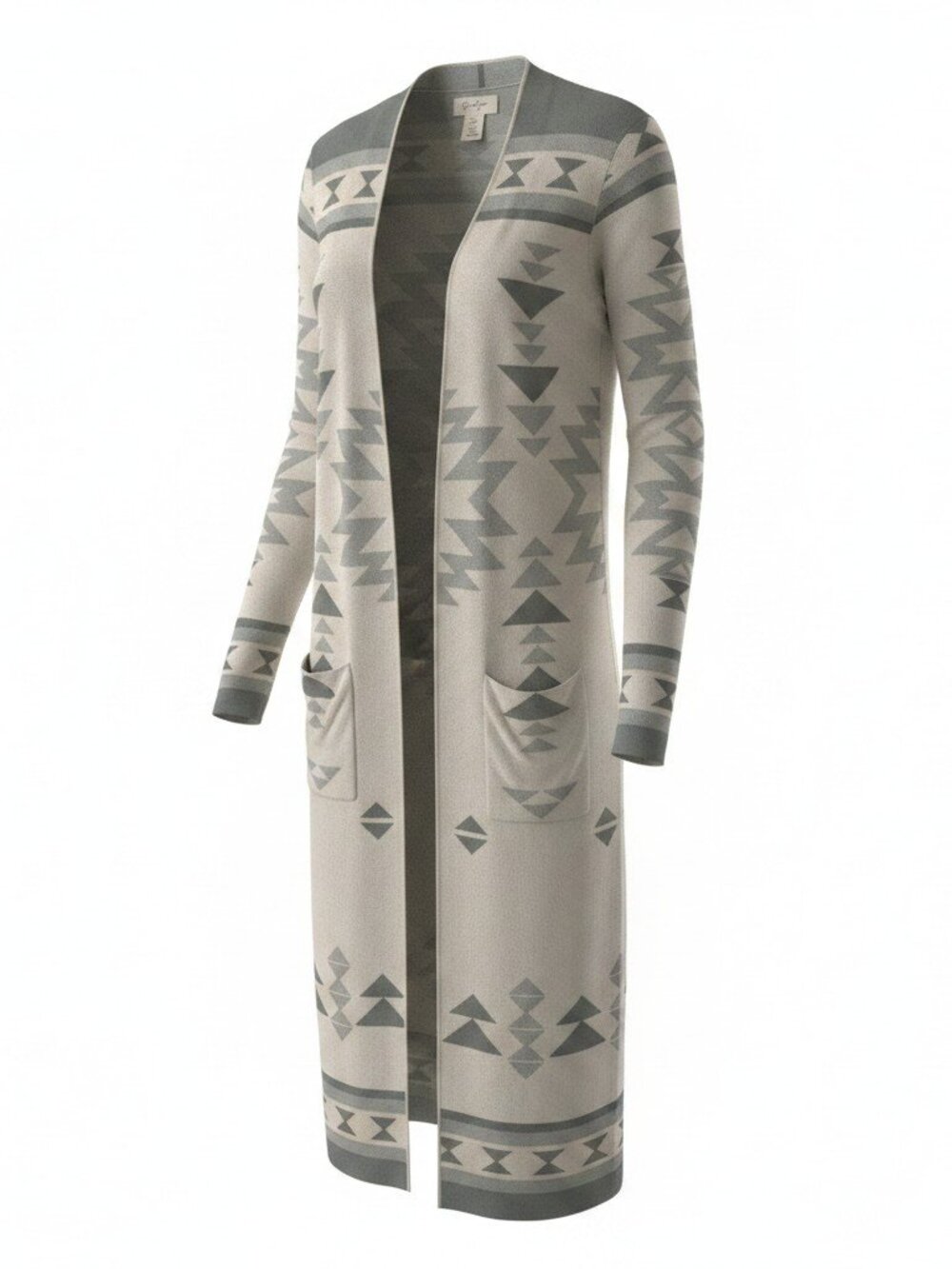 Jessica Simpson Tribal Southwestern Long Duster Cardigan M/M